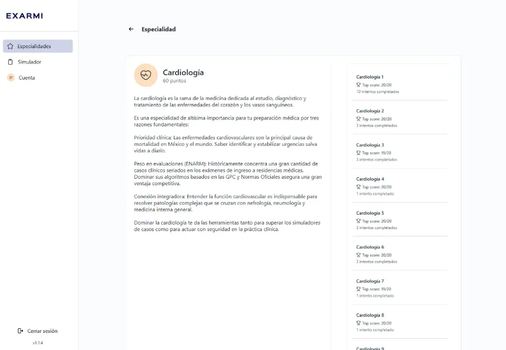 Exarmi: Preparación para el ENARM · Web 4