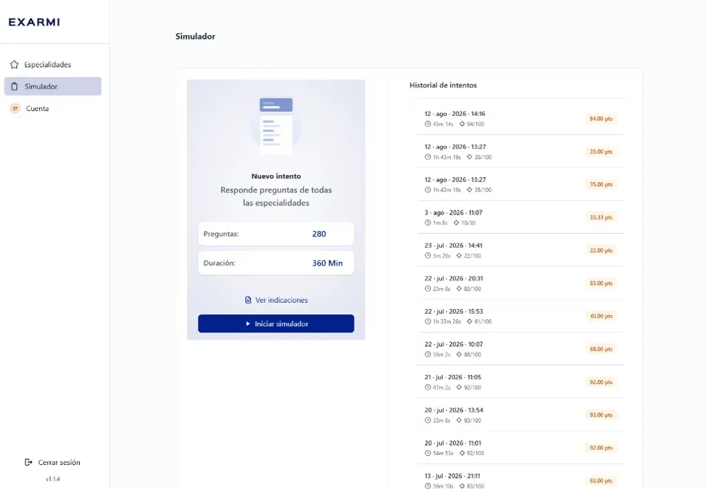 Exarmi: Preparación para el ENARM · Web 8