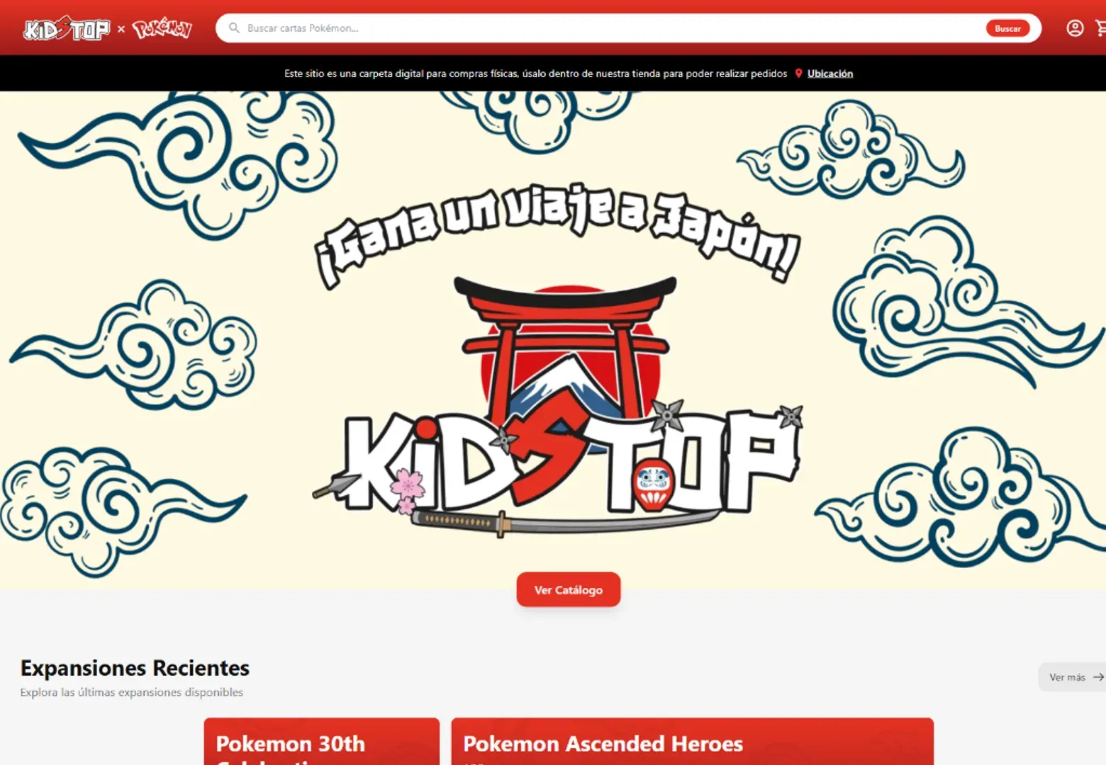 Kidstop: Compraventa de cartas coleccionables · Web 1