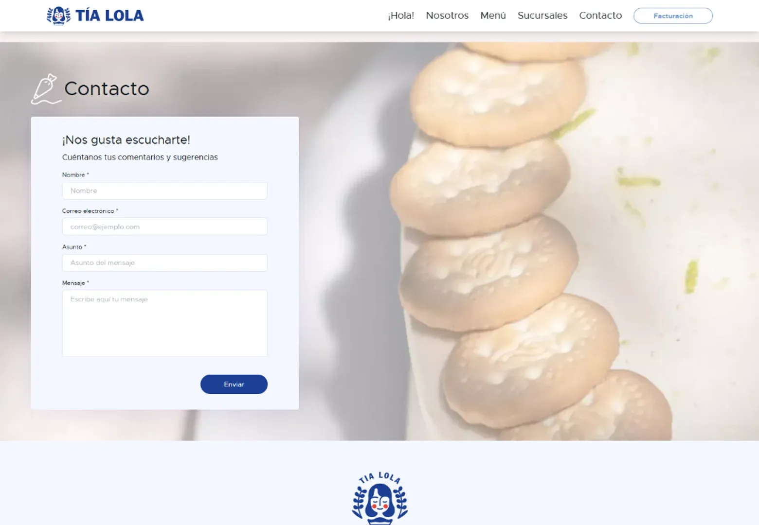Tía Lola: Sitio y catálogo digital de pastelería · Web 6